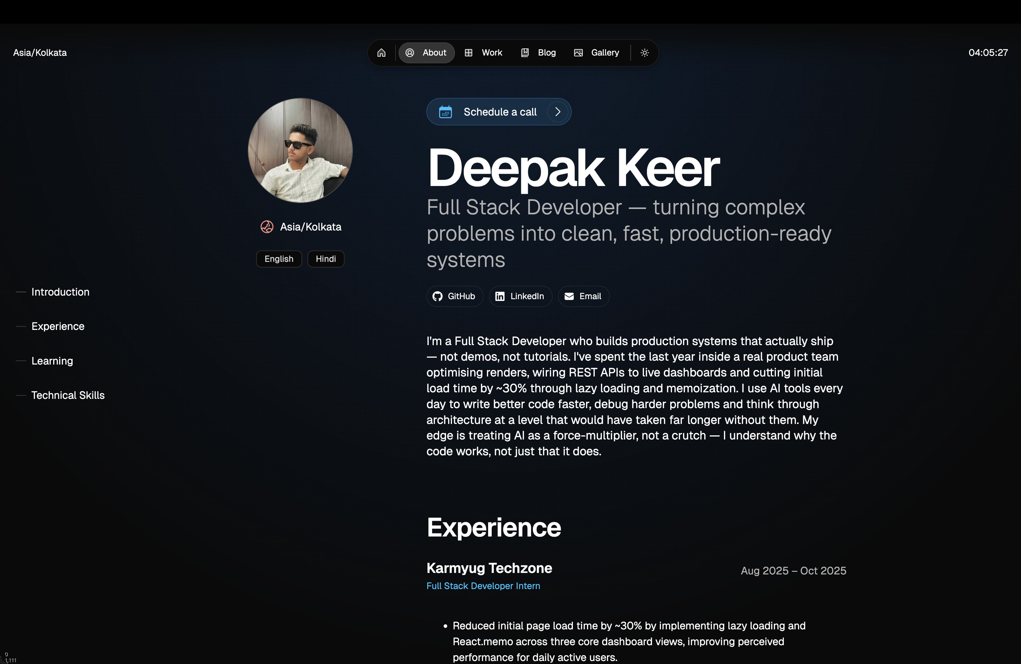 Deepak Keer — Full Stack Developer